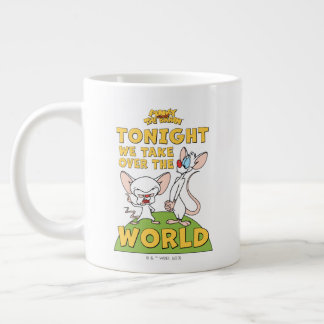 Caneca De Café Grande Pinky e o Cérebro | Assumir O Mundo
