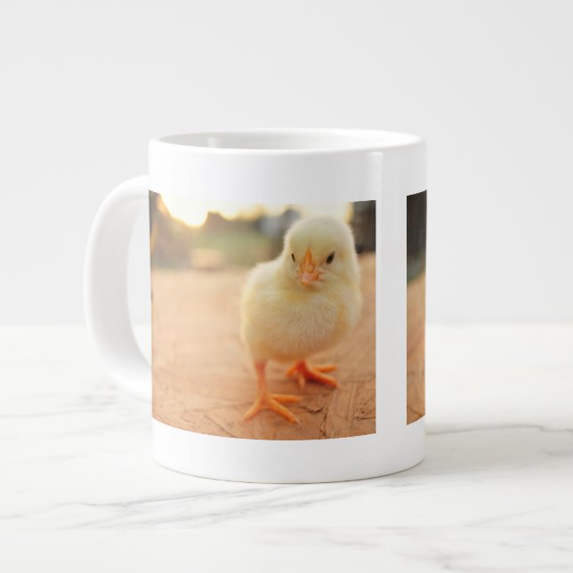 Caneca De Café Grande Pintinhos (Frente Esquerda)
