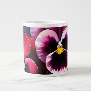 Caneca De Café Grande pintura a aquarela bonito maroon daek vermelha pan