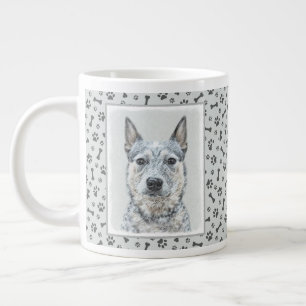 Caneca De Café Grande Pintura Australiana de Cães de Gado - Arte Origin
