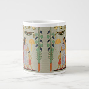 Caneca De Café Grande pintura colorida gigante egípcia antiga decorada