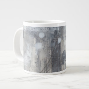 Caneca De Café Grande Pintura Contemporânea de Cinzas