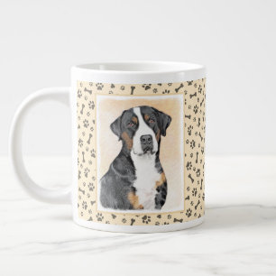 Caneca De Café Grande Pintura de Cachorro da Grande Montanha Suíça - A