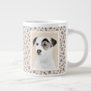 Caneca De Café Grande Pintura de Parson Jack Russell Terrier - Arte Cani