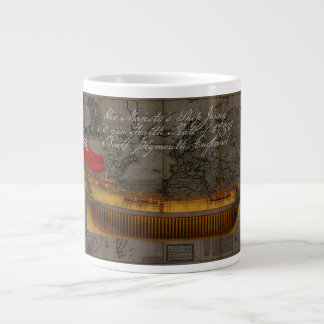Caneca De Café Grande Pintura de perfil do navio Jersey