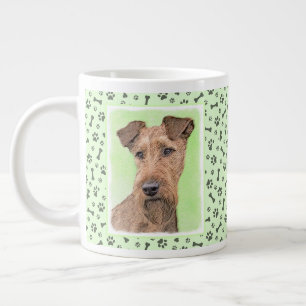 Caneca De Café Grande Pintura de Terrier irlandesa - Arte de Cão Origin