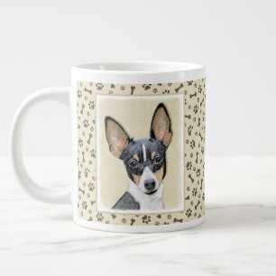 Caneca De Café Grande Pintura de Toy Fox Terrier - Arte de Cachorro Orig