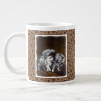 Pintura em tempo de reprodução de Keeshond - Arte 