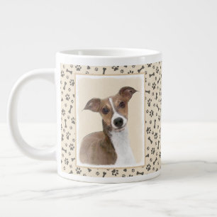 Caneca De Café Grande Pintura italiana em greyhound - Arte canina origin