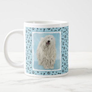 Caneca De Café Grande Pintura Komondor - Arte Cachorra Original