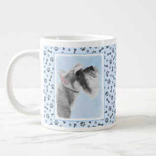 Caneca De Café Grande Pintura Schnauzer (Giant, Standard) - Arte Canina