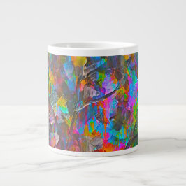 Caneca De Café Grande Pintura vívida das árvores de fortalecimento