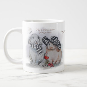 Caneca De Café Grande "Pipa & Marlow" Impressão Boganhues