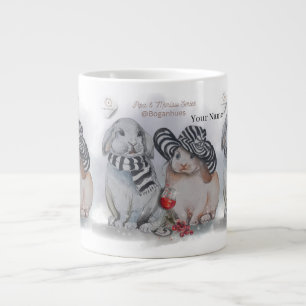 Caneca De Café Grande "Pipa & Marlow" Impressão Boganhues