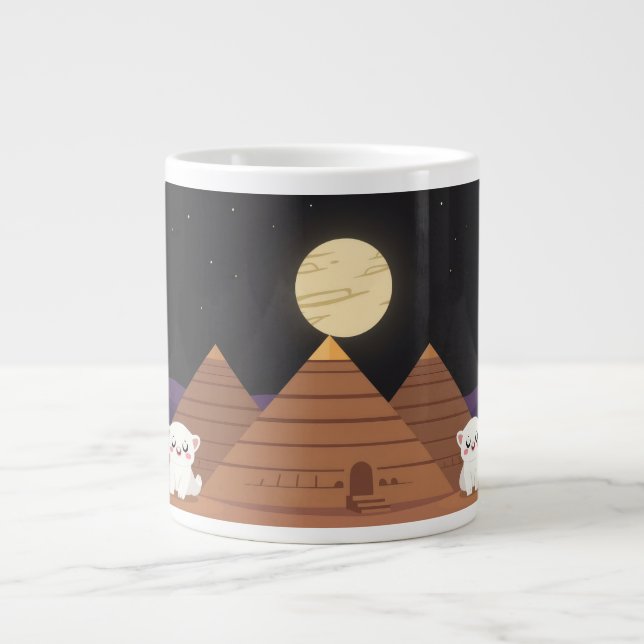 Caneca De Café Grande Pirâmides incríveis  (Frente)