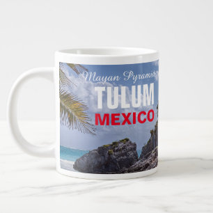 Caneca De Café Grande Pirâmides Tulum Mayan