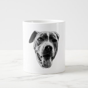 Caneca De Café Grande Piscar os olhos brilhante Combinação pitbull — Fec