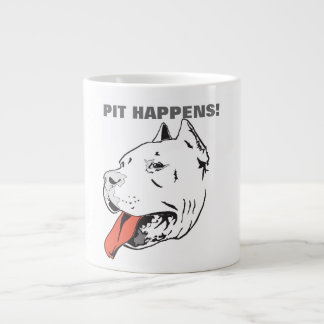 Caneca De Café Grande Pit Ocorre Engraçado Touro Jumbo Coffee Mug