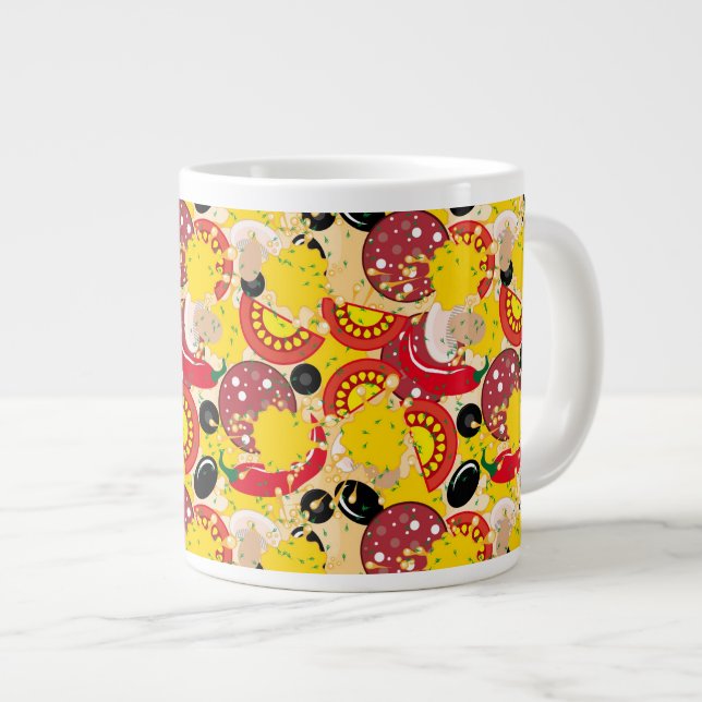 Caneca De Café Grande Pizza (Frente Esquerda)