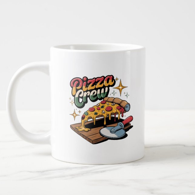 Caneca De Café Grande Pizza Crew (Esquerda)