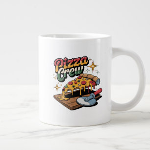 Caneca De Café Grande Pizza Crew