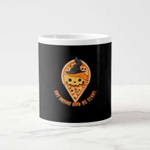 Caneca De Café Grande Pizza Party Halloween Abóbora Chapéu de Bruxa Esse