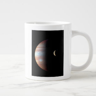 Caneca De Café Grande Planeta Gás Júpiter e Lua Galileu