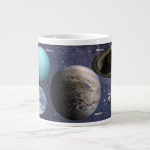 Caneca De Café Grande Planetas do sistema solar