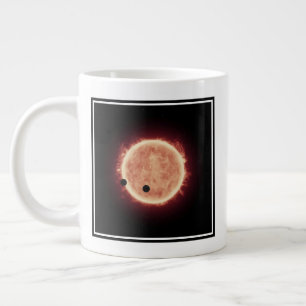 Caneca De Café Grande Planetas Traindo Estrela Vermelha Anã Em Trapist-1