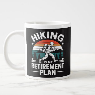 Caneca De Café Grande Plano de Aposentadoria de Caminhada Dito Divertido