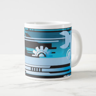 Caneca De Café Grande Plano de fundo de meio-tom técnico 3