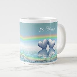 Caneca De Café Grande Platinum Hearts do 70