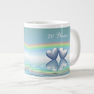 Caneca De Café Grande Platinum Hearts do 70