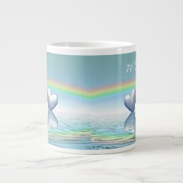 Caneca De Café Grande Platinum Hearts do 70