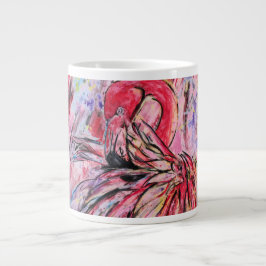 Caneca De Café Grande Plumes au rose