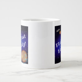 Caneca De Café Grande "Pluto must Be Solitário" (Plutão deve ser )