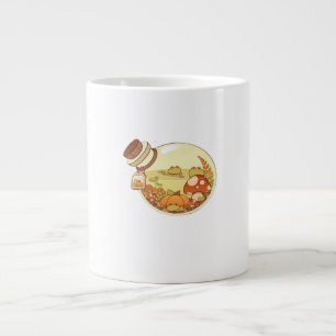 Caneca De Café Grande Poção de Outono Com Sapos Clássico