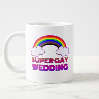 Caneca De Café Grande Podcast de casamento Super Gay (à esquerda)