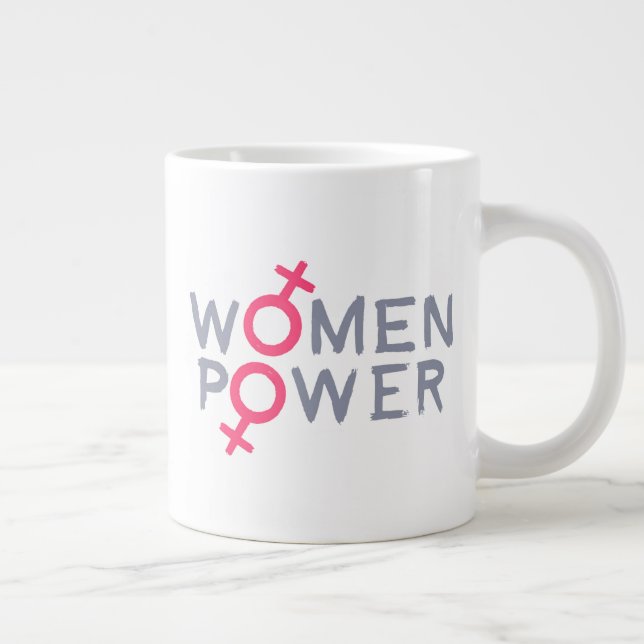 Caneca De Café Grande Poder das mulheres (Direita)