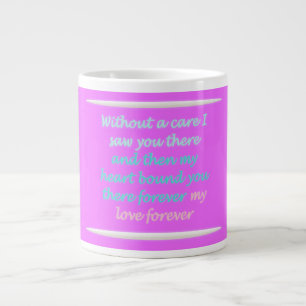 Caneca De Café Grande Poema romântico sobre eternidade