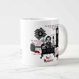 Caneca De Café Grande 'Poe's Madness' (Versão 2) Mug