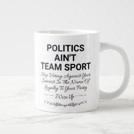 Caneca De Café Grande Política não é esporte de equipe