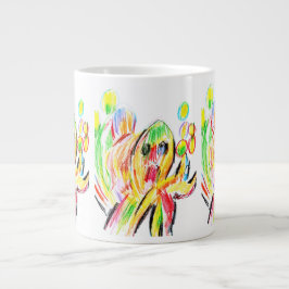 Caneca De Café Grande Polvo colorido 
