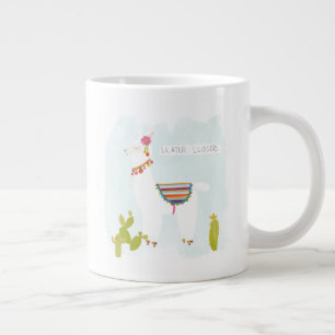 Caneca De Café Grande Pom Pom Llama Rama - Llater Llosers
