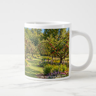 Caneca De Café Grande Pomar de maçã, macieiras e maçãs