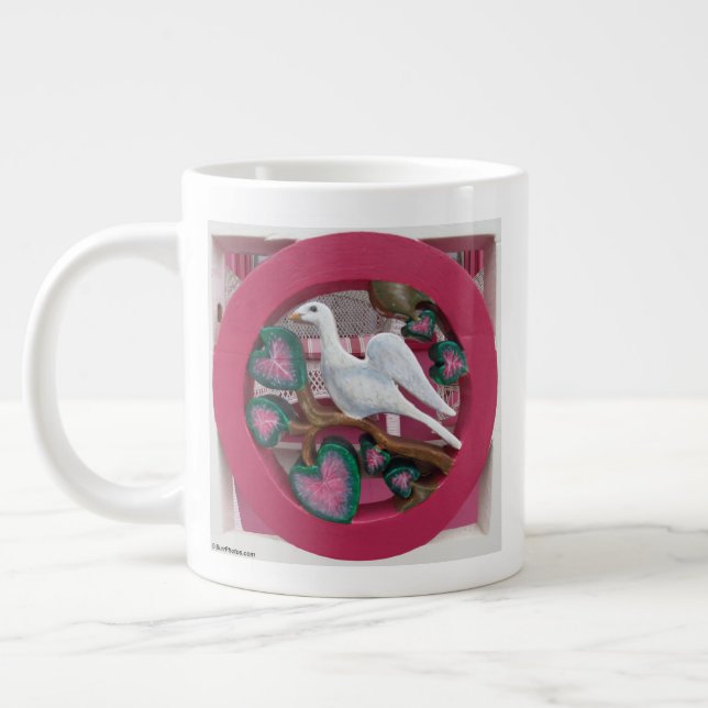 Caneca De Café Grande Pomba Branca a Rosa - Vinha de Martha (Esquerda)