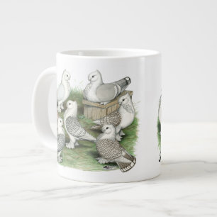 Caneca De Café Grande Pombos clássicos