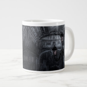 Caneca De Café Grande Ponte das Orelhas de Veneza Escura à Noite