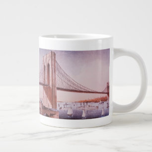 Caneca De Café Grande Ponte do Brooklyn