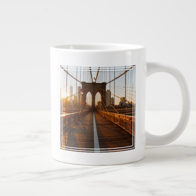 Caneca De Café Grande Ponte do Nova Iorque Brooklyn (Direita)